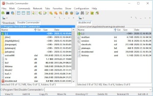 Interface de Double Commander, alternative à Total Commander sous Linux