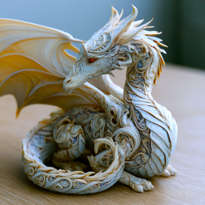 Figurine de dragon réalisée grâce à une imprimante 3D
