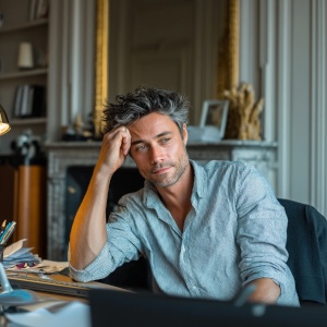 Entrepreneur à son bureau comparant les différents régimes de TVA pour son entreprise