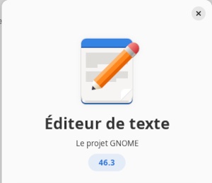 Éditeur de texte Gedit affichant un fichier texte sous Linux