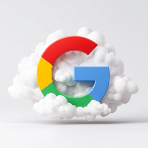 Illustration du cloud Google et du stockage en ligne Google Drive