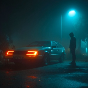 Individu tentant de voler une voiture stationnée